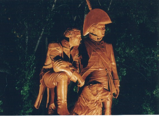 Lewis and Clark and Seaman Statue in Frontier Park, St. Charles, Missouri.  Photo Credit City of St. Charles