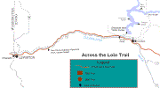 Orofino to Lewiston, Idaho Lolo Trail Map 